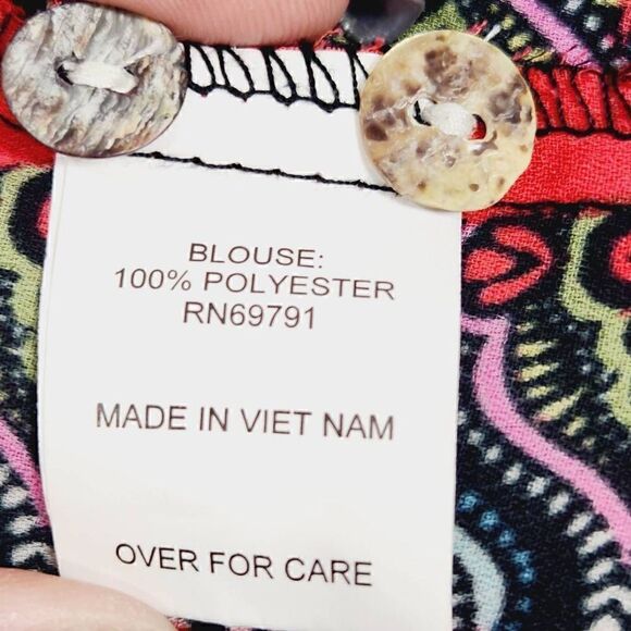 Figueroa & Flowers blouse tunic Size Large - Picture 6 of 7